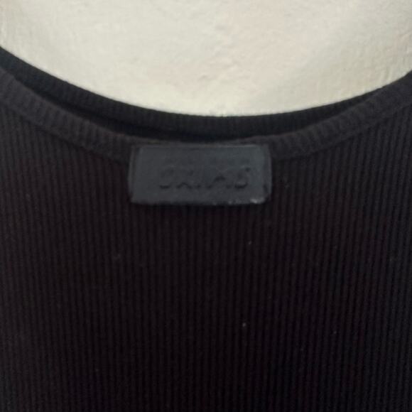 Skims Fits Everybody Black Ribbed Knit Tank Maxi Dress Women’s Size Small - Picture 4 of 9